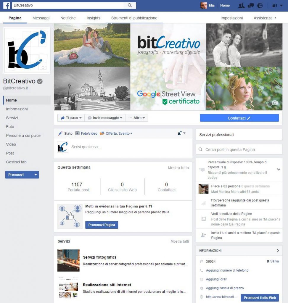 pagina facebook bitCreativo